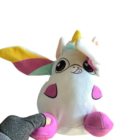 Flipeez Unicorn Plush Toy Interactive Stuffed Animal Floppy Ears 9” - Picture 3 of 9